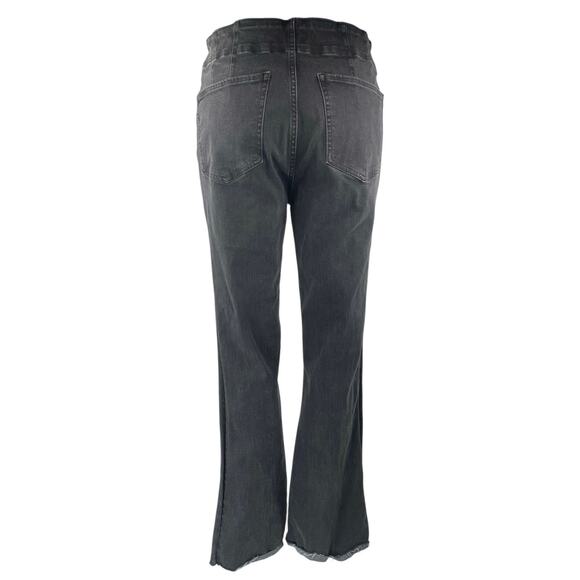 Lucky Brand Women's Black High Waist Frayed Bootcut Flared Denim Jeans Pants 10 - Picture 3 of 5